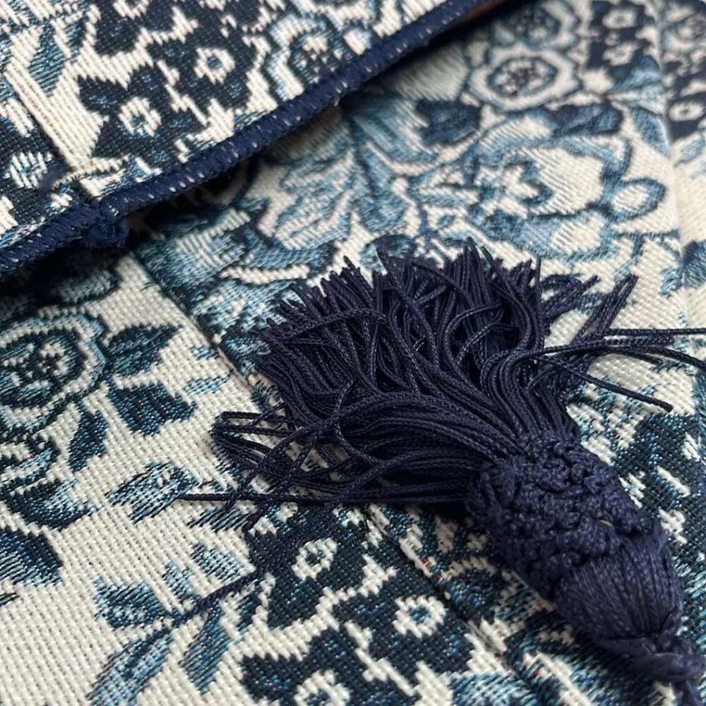 Table Runner 70X13 Blue and White Classic Elegance Fine Dining Quiet Luxury‎